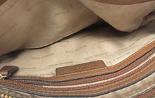 Load image into Gallery viewer, Michael Kors Womens Brown Pebbled Leather Double Zip Crossbody Handbag