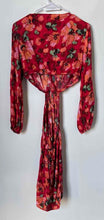 Load image into Gallery viewer, H&M Womens Multicolor Floral Balloon Long Sleeve A-Line Dress Size Medium
