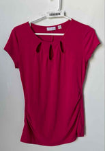 Load image into Gallery viewer, New York & Company Womens Pink Short Sleeve Blouse Top Size XS