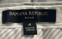 Load image into Gallery viewer, Banana Republic Womens Ryan Gray Flat Front Straight Leg Dress Pants Size 4