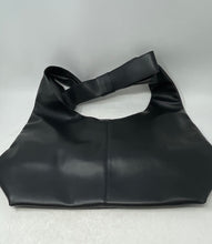 Load image into Gallery viewer, Victoria's Secret Womens Black Slouchy Bow Inner Pockets Magnetic Tote Bag