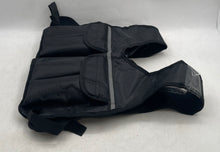 Load image into Gallery viewer, Unisex Black Adjustable Zipper Weighted Vest With Sandbag And Reflective Stripe