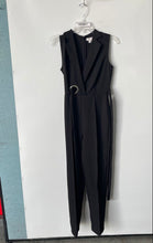 Load image into Gallery viewer, Rare London Womens Black Sleeveless Deep V-Neck Back Zipper One-Piece Jumpsuit 4