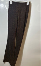 Load image into Gallery viewer, Minkpink Womens Gold Black Metallic Flat Front Pull-On Flared Pants Size XS