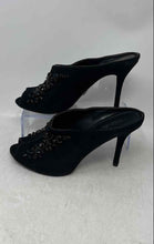 Load image into Gallery viewer, Michael Kors Womens Black Leather Embellished High Stiletto Slide Heels Size 9 M