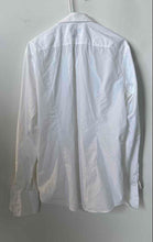Load image into Gallery viewer, Hugo Boss Mens White Pleated Long Sleeve Slim Fit Two Ply Dress Shirt Size 16