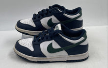 Load image into Gallery viewer, Authentic Nike Boys Dunk Low White Navy Blue Sneakers Shoes Size 4Y Dirty