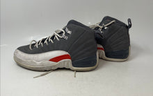 Load image into Gallery viewer, Nike Boys Air Jordan 12 Cool Gray Suede Mid Top Lace-Up Basketball Shoes Size 5Y