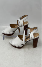 Load image into Gallery viewer, Nine West Womens Delilah White Open Toe Block Heel Platform Sandals Size 6M