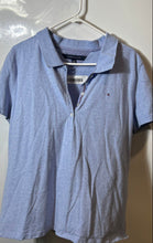 Load image into Gallery viewer, Tommy Hilfiger Womens Blue Short Sleeve Button Front Polo Shirt Size XXL