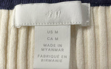 Load image into Gallery viewer, H&M Womens Black Beige Knitted Long Sleeve Crew Neck Sweater Dress Size Medium