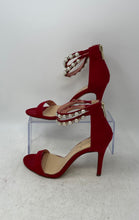 Load image into Gallery viewer, Jessica Simpson Womens Jalinda Red Brown Leather Ankle Strap Heels Size 6.5M