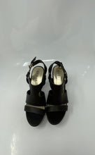 Load image into Gallery viewer, Guess Womens Black Leather Open Toe Buckle Cone Platform Heels Size 8M
