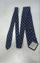 Load image into Gallery viewer, Christian Dior Mens Blue Geometric Silk Adjustable Pointed Tie One Size