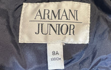 Load image into Gallery viewer, Authentic Armani Junior Boys Black Long Sleeve Windbreaker Jacket Size 8A