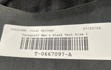 Load image into Gallery viewer, Paragraff Mens Black Genuine Leather Classic Snap Front Vest Size Large