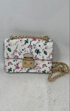 Load image into Gallery viewer, Aldo Womens White & Gold Color Flowers & Butterflies Print Crossbody Bag