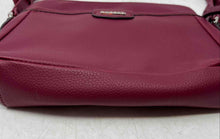Load image into Gallery viewer, Rosetti Womens Burgundy Pebbled Leather Pockets Adjustable Strap Crossbody Bag