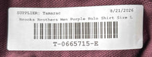 Load image into Gallery viewer, Brooks Brothers Mens Purple Cotton Short Sleeve Slim Fit Polo Shirt Size L
