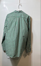 Load image into Gallery viewer, Nautica Mens Green Plaid Cotton Slim Fit Wrinkle Resistant Button-Up Shirt Sz M