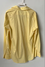 Load image into Gallery viewer, Express Mens Yellow Long Sleeve Stretch Collared Button-Up Shirt Size L