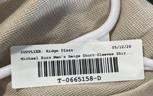 Load image into Gallery viewer, Michael Kors Mens Beige Short Sleeve Collared Pullover Polo Shirt Size XL
