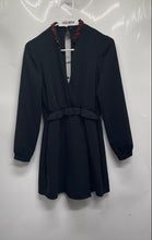Load image into Gallery viewer, Zara Womens Black Deep V-Neck Long Sleeve Button One-Piece Romper Size Small