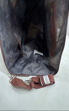 Load image into Gallery viewer, Calvin Klein Womens Beige Brown Monogram Print Top Handle Travel Tote Bag