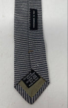Load image into Gallery viewer, Giorgio Armani Mens Gray Argyle Keeper Loop Adjustable Pointed Tie