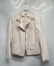 Load image into Gallery viewer, Anne Klein Womens Beige Welt Pocket Long Sleeve Full-Zip Motorcycle Jacket Sz S