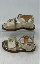 Load image into Gallery viewer, Michael Kors Girls Kieran Gold Metallic Buckle Ankle Strap Sandals Size 7
