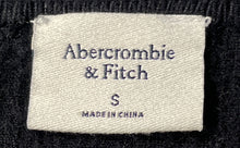 Load image into Gallery viewer, Abercrombie & Fitch Womens Black Ribbed Long Sleeve Square Neck Cropped Top Sz S