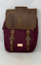 Load image into Gallery viewer, Redbreast Mens Burgundy Brown Adjustable Strap Pockets Travel Laptop Backpack