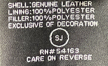 Load image into Gallery viewer, Sean John Mens Black Leather Long Sleeve Front Full-Zip Bomber Jacket Size Large