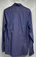 Load image into Gallery viewer, Hugo Boss Mens Blue Printed Stretch Long Sleeve Regular Fit Button-Up Shirt Sz M