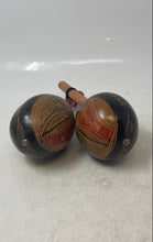 Load image into Gallery viewer, Vintage Wood Carved Handheld Cartagena Maracas Percussion Musical Instrument