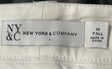 Load image into Gallery viewer, New York & Company Womens White Flat Front Straight Leg Trouser Pants Size 10