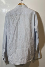Load image into Gallery viewer, Authentic Valentino Roma Mens Blue White Striped Long Sleeve Dress Shirt Sz 17.5