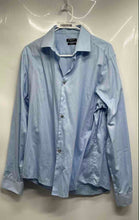 Load image into Gallery viewer, Kenneth Cole New York Mens Blue Slim Fit Non-Iron Dress Shirt Size L 16 34/35