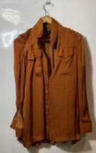 Load image into Gallery viewer, Authentic Simply Vera Vera Wang Womens Brown Long Sleeve Button-Up Shirt Size S
