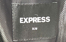 Load image into Gallery viewer, Express Mens Black Extra Slim Fit Peak Lapel Long Sleeve Military Jacket Sz 46R