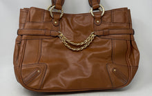 Load image into Gallery viewer, Antonio Melani Womens Brown Leather Double Handle Pockets Lined Shoulder Bag