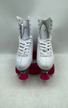 Load image into Gallery viewer, Chicago Womens White Pink Classic Lace-Up Quad Roller Skates Size 8