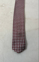 Load image into Gallery viewer, Lauren Ralph Lauren Mens Red And Silver Geometric Print Adjustable Pointed Tie