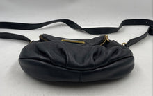 Load image into Gallery viewer, Authentic Marc By Marc Jacobs Womens Black Gold-Tone Crossbody Bag Stained