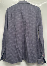 Load image into Gallery viewer, Tommy Hilfiger Mens Blue Printed Cotton Long Sleeve Collared Dress Shirt Size L