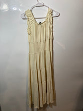 Load image into Gallery viewer, Forever 21 Womens Beige Pleated Sleeveless Round Neck Pullover A-Line Dress Sz L