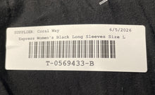 Load image into Gallery viewer, Express Womens Black 3/4 Sleeve V-Neck Relaxed Fit Pullover T-Shirt Size Large