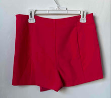 Load image into Gallery viewer, Guess Womens Red Side Zip & Chain High Waist Short Wrap Skort Size Medium
