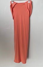 Load image into Gallery viewer, My Outfit Online Womens Peach Ruched Long Bodycon Dress Size Small